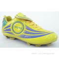 yellow Childrens Comfortable Soccer Shoes for artificial tu